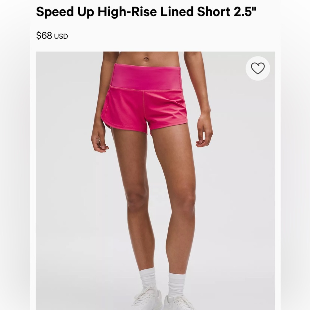 lululemon athletica Pink Athletic Shorts